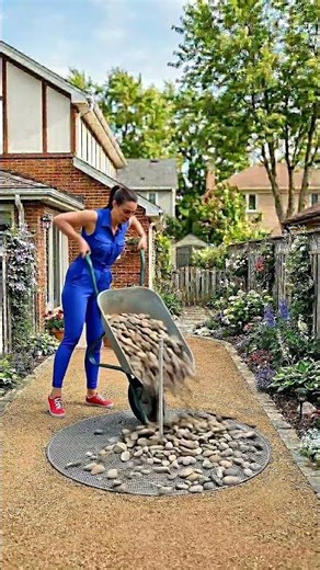 This Stone Water Feature Takes Just 1 Day 💦 #BackyardMakeover #DIY