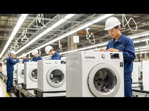 Inside a Modern Washing Machine Factory: The Complete Step-by-Step Manufacturing || Full Process