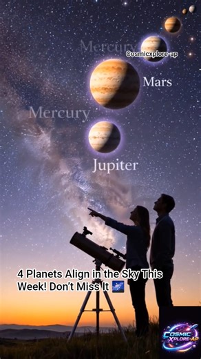 4 Planets Align in the Sky This Week! Don’t Miss It 🌌 #planet #planetaryhours #universe