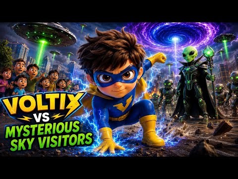 Voltix vs Alien Invasion 👽⚡ | Epic Lightning Battle | Best 3D Animated Superhero Adventure for Kids