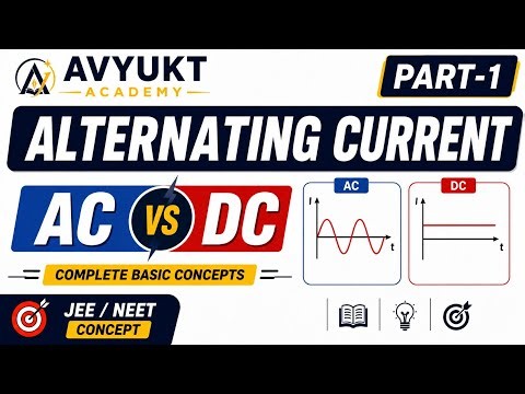 Alternating Current (AC) vs Direct Current (DC) | Part 1 | Complete Basic Concepts | JEE/NEET