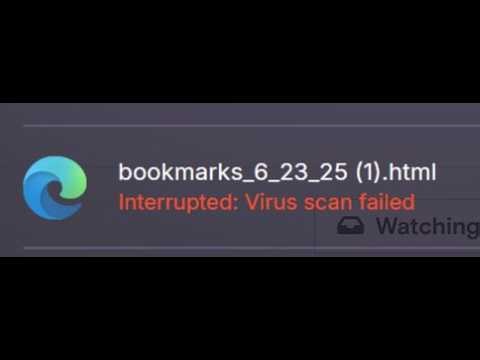 📥 Interrupted: Virus scan failed FIX