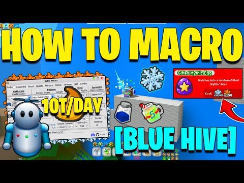 Best BLUE HIVE MACRO for 10T/DAY + GINGERBREAD and SNOWFLAKES (Easy) | Bee Swarm Simulator