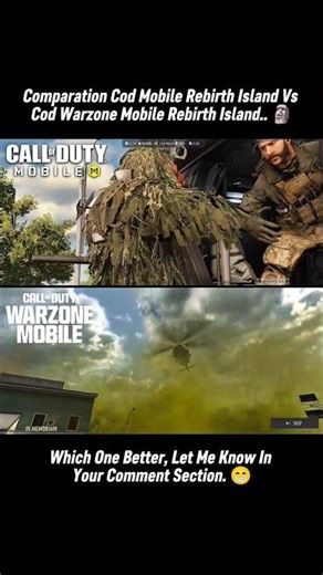 Comparation Cod Mobile Vs Cod Warzone Mobile Rebirth Island Intro & Ending Cutscenes 🗿