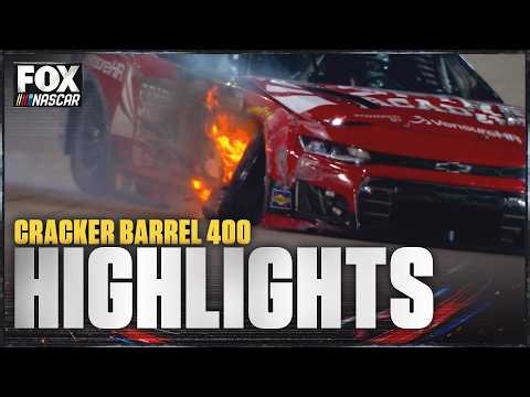NASCAR Cup Series: Cracker Barrel 400 Highlights 🏁 NASCAR on FOX