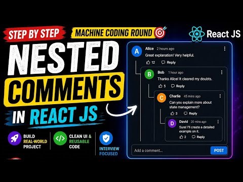 React JS Nested Comments | React JS Interview Question | Machine Coding Round #reactjs #javascript