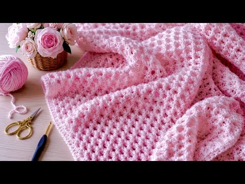 Beautiful Crochet Tutorial❤️👌Crochet for Beginners. Very Easy Crochet Baby blanket,Top, Tunic