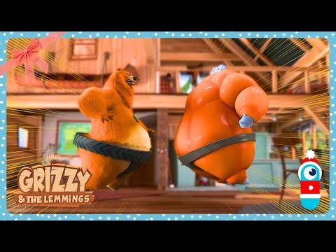 Sumô Grizzy vs Lemmings - Grizzy and the Lemmings | Português | Compilação de Feliz Natal! 🎁