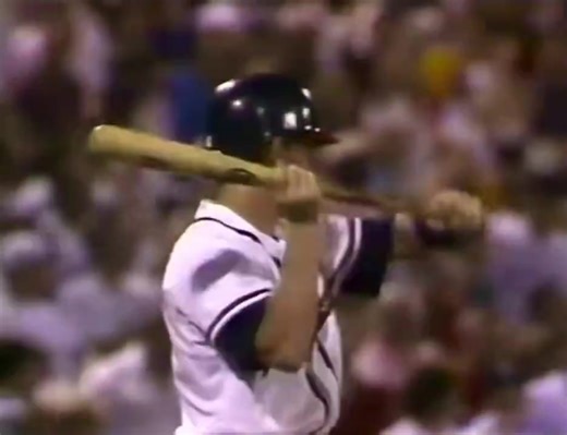 Sold-out crowd at Atlanta-Fulton County Stadium doing The Chop during the ‘93 “Last Great Pennant Race.” “And this crowd’s back into it now!” - Pete Van Wieren. Via Braves on TBS on X | Atlanta Braves Chop Live