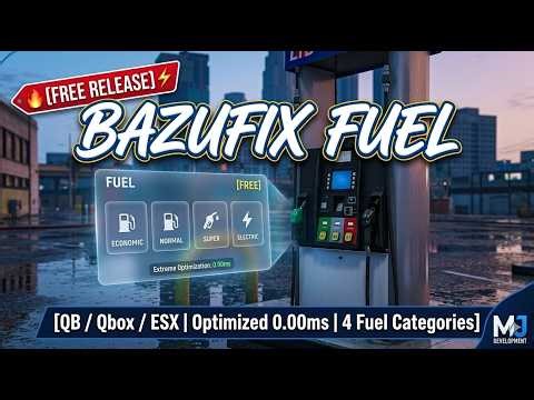 [FREE] ⚡ FUEL SYSTEM | Advance Script with Modern UI [QB/ESX/QBox] | MJ DEVELOPMENT