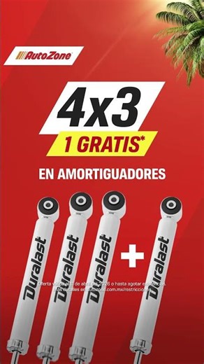 ¿Tu auto necesita amortiguadores? Aprovecha 4x3 o 30% de descuento en el segundo