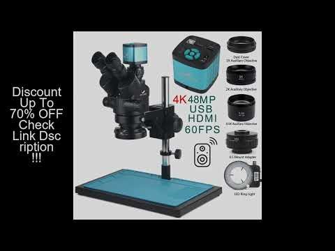 3.5X-90X Simul-Focal Stereo Trinocular Microscope 4K 2K 48MP 1080P HDMI USB Digital Video Camera For
