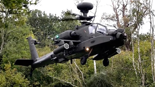Watch the Apache and Jupiter HC.2 in action - then the helicopter drill gets serious