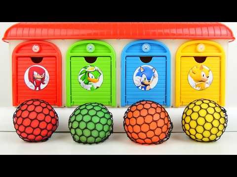 Oddly ASMR Garage | How I Made 4 BIG Slime Stress Balls Mixing Rainbow Beads AND 4 Color ASMR Garage