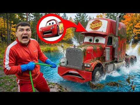 We Found Lightning McQueen's MACK TRUCK Underwater While Magnet Fishing!