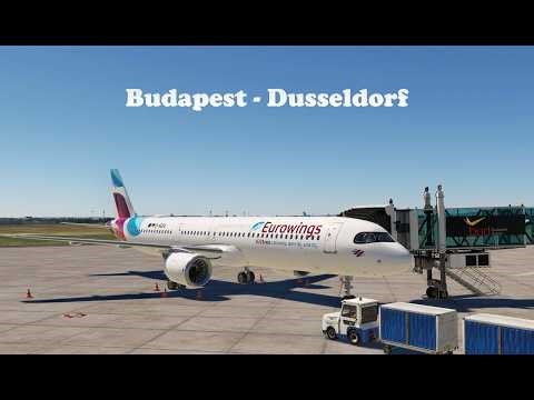 Eurowings A321neo ( Budapest - Dusseldorf ) Full Flight MSFS Live | Gameplay