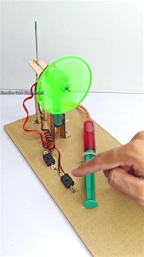Science Project for science students • working model of hydraulic+fan+rotating | #schoolproject