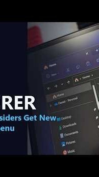 Windows 11 Insiders Get New File Explorer Menu | New Launch #Shorts