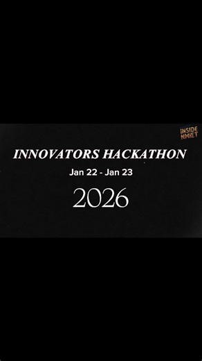 InsideNMIET on Instagram: "Innovators Hackathon 2026 happening on 22 & 23 Jan at NMIET Pune. If you’re interested in AI, ML, Robotics, IoT or building new ideas, this is perfect for you! 🔥 *Highlights:* • 48 hours of hands-on innovation • Free Accommodation & Food • ₹80K prize pool • Mentorship from industry experts • T-Hub community access • Open for students & early-stage founders (PAN India) 📍 *Venue:* NMIET, Talegaon Dabhade, Pune 👉 *Apply Now:* https://t-hub.co/programs/innovators-hackat