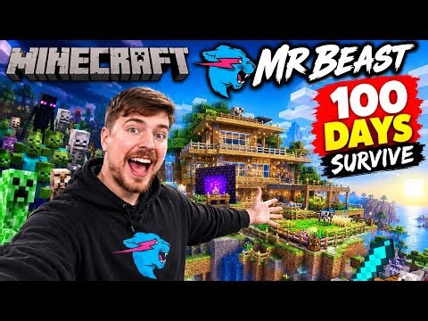 MRBEAST Survives 100 Days in Minecraft! 😱🔥 | Minecraft Survival Challenge