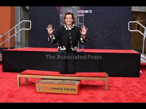 Sigourney Weaver puts her legacy in cement at Hollywood's Chinese Theatre