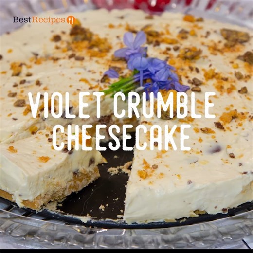 How do you make a no-bake cheesecake even better? You add Violet Crumble chocolate bars! https://www.bestrecipes.com.au/recipes/violet-crumble-cheesecake-recipe/gupr4dn4 | Best Recipes