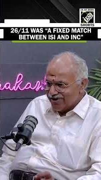 Former Home Ministry Official R.V.S. Mani makes explosive claim on 26/11 Mumbai attacks