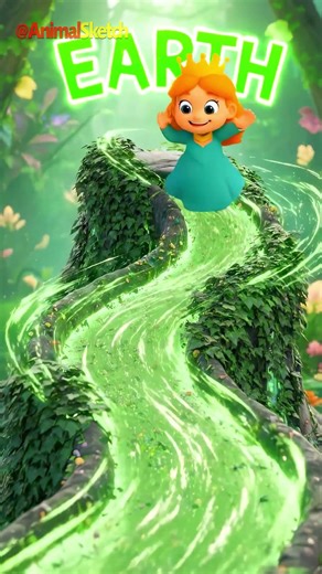 Learn the Four Elements With SLIDES! (Song)🌊🔥🌬️🍂 #nurseryrhymes #kidssongs #cartoon