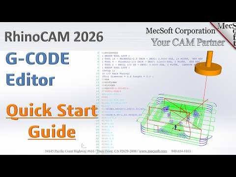 RhinoCAM 2026: G-CODE Editor Quick Start