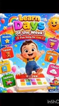 Days of the Week Song for Kids 🌈 | Learn Monday to Sunday | Fun Learning Video for Toddlers