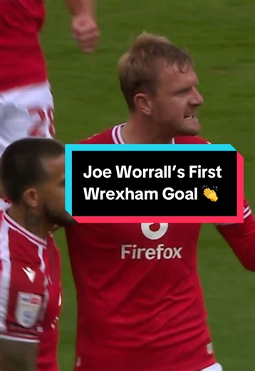 Rising highest for his first Wrexham goal 👏 #WxmAFC | wrexham afc
