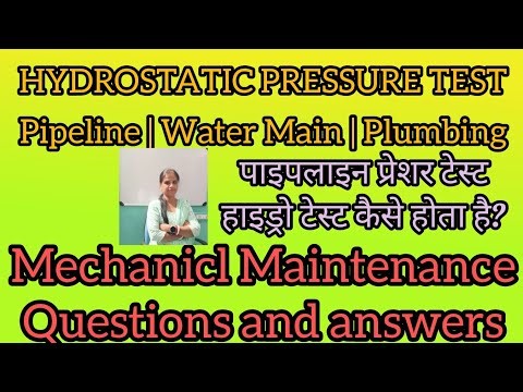 Hydrostatic Testing Pipeline & Plumbing | DI Pipe Pressure Test | Job Interview Q&A