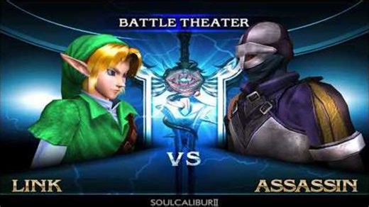 SoulCalibur II CPU Battles - Link vs Assasin