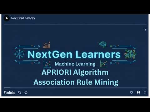Apriori Algorithm | Association Rules, Support & Confidence Explained | ML