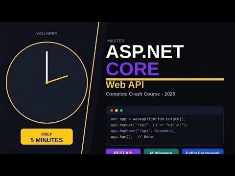 I Built Full ASP.NET Core Web API in 5 Minutes (Complete Beginner Guide 2026) #ASPNETCore ​#WebAPI