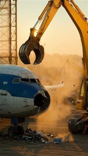 Plane recycle process #plane #recycling #airplane #viral #recycelplane #video