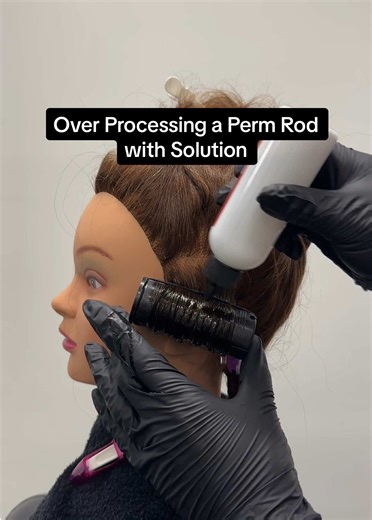 over processed hair | perm solution #cosmetologyschool #perms #permwrap #cosmetologist #haireducation #hairschool #cosmetologystudent #hairstylist #permsolution #salontok
