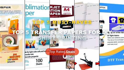 Ultimate Guide to the Best Top 5 Transfer Papers For DIY Shirt Printing - A4 30 Pcs DTF Transfer Film PET Heat Transfer ...