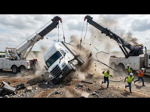 Heavy vehicle accident causes massive traffic jam - Rescue operation races against time