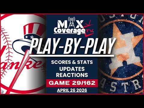 🔴LIVE - New York Yankees vs Houston Astros - Play-By-Play & Reactions (4/26/26)