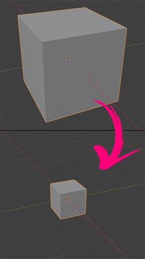 Blender how to make object smaller #blender #3d
