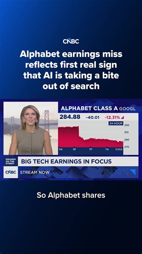Alphabet earnings miss reflects first real sign that AI is taking a bite out of search