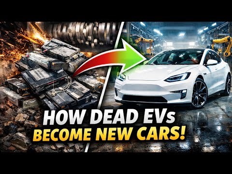 Inside the Lithium-Ion Battery Recycling Plant How Dead EVs Become New Cars (Full Process)