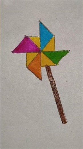 90's Toy Pinwheel (firki) #shortsfeed #viral #youtubeshorts #painting #art ‪@NaturalArtTutorial‬