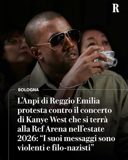 L’Anpi di Reggio Emilia protesta contro il concerto di Kanye West