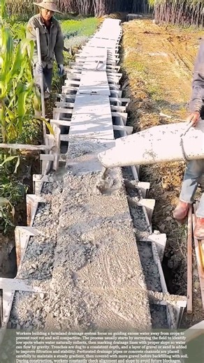 Construction of farmland drainage system #farming #farmingtips #agriculture