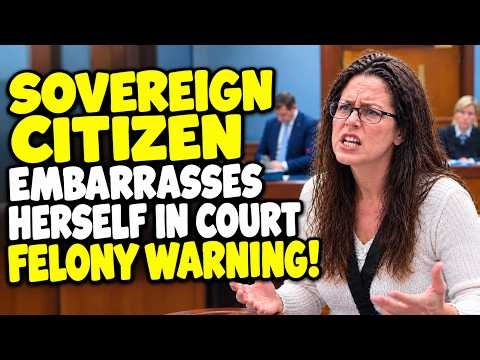 Sovereign Citizen Embarrasses Herself in Court — Judge WARNS Her About a FELONY!