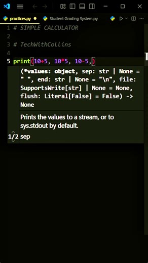Simple Calculator in Python 🧮🐍 #python #coding #programming #pythoncoding #programminglanguage