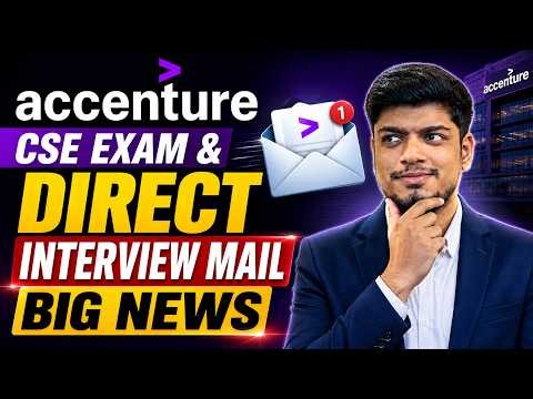 😱Accenture Direct Interview (Big News) |Accenture Interview Online or Offline ? |Accenture CSE Exam