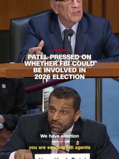 FBI Director Kash Patel lashes out when pressed by Senator Peter Welch about the FBI's potential involvement in the 2026 election.